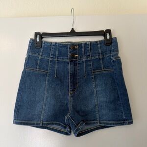 Sneak Peek Dark Blue Jean Shorts